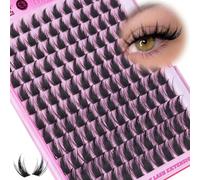 ALICE Manga Lash Clusters Wispy Cluster Eyelash Extensions with Spikes Anime Natural Eyelash Clusters Individual Lashes DIY at Home (144pcs/10-18mm/CD- Curly)