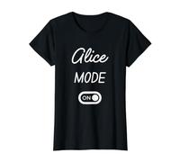 Alice Mode On Name Value Graphic T-Shirt, Women, Black, M