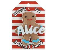 Alice Name Gingerbread Man Christmas Tree Bauble Decoration Hanging Gift