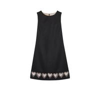 Alice + Olivia Cade Heart Embellished Satin Mini Dress - Black - 10 (UK14 / L)