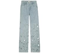 Alice + Olivia Chic Embroidered Cut-out Wide-leg Jeans - Blue - 4 (UK8 / S)