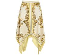 Alice + Olivia Davina Asymmetric Satin Midi Skirt - Yellow - 6 (UK10 / S)