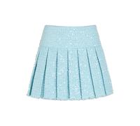 Alice + Olivia Emilie Embellished Pleated Tweed Mini Skirt - Blue - 12 (UK16 / XL)