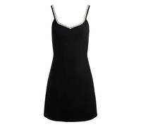 alice + olivia Eve embellished-trim mini dress - Black 6