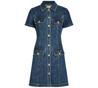 Alice + Olivia Jamie Collared Denim Mini Shirt Dress - 10 (UK14 / L)