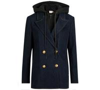 Alice + Olivia Jordan Sweatshirt-effect Stretch-denim Jacket - Dark Blue - M (UK12 / M)