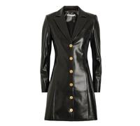 Alice + Olivia Michelle Faux Leather Mini Blazer Dress - Black - 10 (UK14 / L)