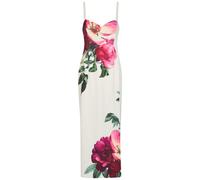 Alice + Olivia Nina Floral-print Satin-crepe Midi Dress - White - 8 (UK12 / M)