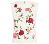 Alice + Olivia Reva Floral-embroidered Knit top - White - M (UK12 / M)