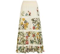 Alice + Olivia Stevie Floral-print Lace-trim Cotton Maxi Skirt - White - 10 (UK14 / L)