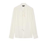 Alice + Olivia Thayer Neck tie Georgette Blouse - White - S (UK8-10 / S)