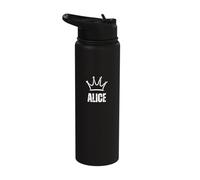 Alice Queen Crown - Custom First Name Birthday #1 Winner Stainless Steel Insulated Water Bottle