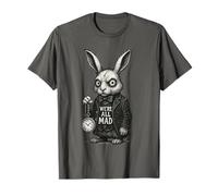 Alice Rabbit Wonderland Hatter Quote We’re All Mad Here T-Shirt