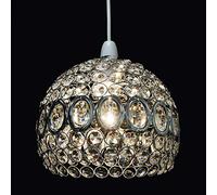 Alice Vintage Silver Metal and Clear Glass Ball Easy Fit Ceiling Pendant