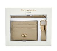 Alice Wheeler 3 Piece Luxury Bee Giftset - Pen, Keyring, Cardholder - Stone