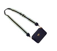Alice Wheeler Bee Camera Plimlico Crossbody Bag with striped strap (Navy)