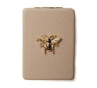 Alice Wheeler Bee Design Luxury Compact Mirror - Stone