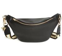 Alice Wheeler Bee Over Shoulder Banana Bag Crossover flight travel (Black)