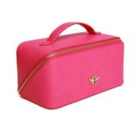 Alice Wheeler Bee Train Case Beauty Concertina Fold Out Organiser (Hot Pink)