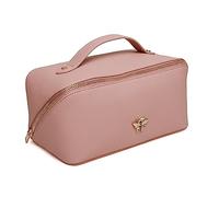 Alice Wheeler Bee Train Case Beauty Concertina Fold Out Organiser (Pink)