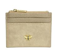 Alice Wheeler Bee Vegan Leather Coin & Card Purse - Bronze