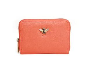 Alice Wheeler Bromley Purse Credit Card Holder Vegan Leather Orange