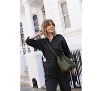Alice Wheeler Bucket Bee Vegan Leather Crossbody Bag - Olive