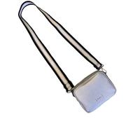 Alice Wheeler Camera Crossbody Soho Bag Double Zipped with 2 straps and bee attachment (Silver)