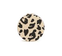 Alice Wheeler Faux Leather Round Compact Mirrors, Gift Boxed, Bee Design - Choice of Design (Light Leopard)