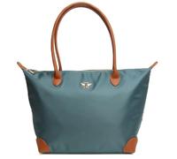 Alice Wheeler Large Bumble Bee Ladies Tote Bag - Spacious Foldable Work & Travel Handbag with Vegan Leather Trim and Signature Gold Bee Detail - 48 x 30 x 20 cm (Teal)