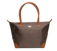 Alice Wheeler Large Bumble Bee Ladies Tote Bag - Spacious Foldable Work & Travel Handbag with Vegan Leather Trim and Signature Gold Bee Detail - 48 x 30 x 20 cm (Chocolate)