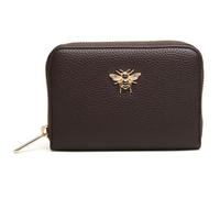 Alice Wheeler London Concertina Purse - Compact Wallet with Zipped Coin Pocket, Card Slots & Signature Honeybee Logo - Stylish Everyday Purse - 14 x 10 x 2 cm (Chocolate)