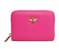 Alice Wheeler London Concertina Purse - Compact Wallet with Zipped Coin Pocket, Card Slots & Signature Honeybee Logo - Stylish Everyday Purse - 14 x 10 x 2 cm (Hot Pink)