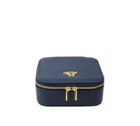 Alice Wheeler LONDON Jewellery Box Storage Organise Travel case with Double zip (Navy)