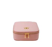 Alice Wheeler LONDON Jewellery Box Storage Organise Travel case with Double zip (Pink)