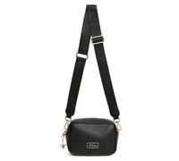 Alice Wheeler London Mini Soho Crossbody Bag for Women - Compact Zip Shoulder Bag with Gold Bee Charm & Branded Strap (Black)