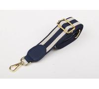 ALICE WHEELER LONDON Tri Colour Woven Shoulder Strap in Navy ALICE WHEELER LONDON Navy One Size