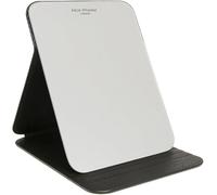 Alice Wheeler London Vegan Leather Boxed Folding Travel Vanity Mirror in Stone (Black)