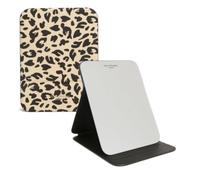Alice Wheeler London Vegan Leather Boxed Folding Travel Vanity Mirror (Leopard)