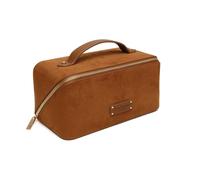 ALICE WHEELER LONDON Women's Kensington Suede Train Case in Brown ALICE WHEELER LONDON Brown One Size