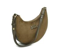 ALICE WHEELER LONDON Women's Kensington Suedette Shoulder Bag in Olive ALICE WHEELER LONDON Olive One Size