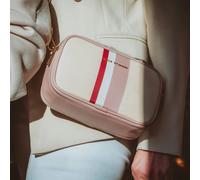 Alice Wheeler Madrid Vegan Leather Crossbody Bag - Pink Striped