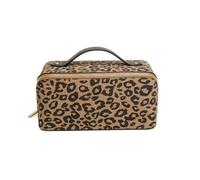 Alice Wheeler Medium Dark Leopard Train Case
