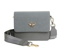 Alice Wheeler Mini Highbury Crossbody Bag - Vegan Leather - Gold Bee Emblem - Magnetic Closure - Adjustable & Removable Strap - Slate, Bronze, Leopard, Teal - 19 x 15 x 6 cm