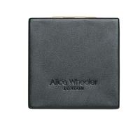 Alice Wheeler Nappa Ladies Square Compact Mirror in Giftbox Vegan Leather (Black)