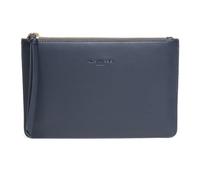 Alice Wheeler Nappa Vegan Leather Clutch Envelope Evening Bag with wrist strap (Navy)