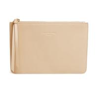 Alice Wheeler Nappa Vegan Leather Clutch Envelope Evening Bag with wrist strap (Sand)
