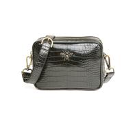 Alice Wheeler Soho Bee Camera Crossbody Bag - Double Zip with 2 Straps - Black Croc