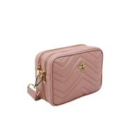 Alice Wheeler Soho Quilted Camera Shoulder/Cross Body Bag (Cream Pink)