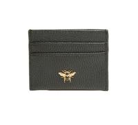 Alice Wheeler Vegan Leather Bee Card Holder - Slim Design - Black